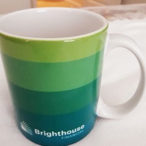 " Brighthouse" Green striped mug
